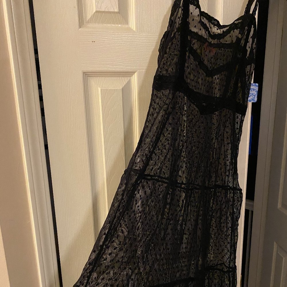 Free People Intimately Black Maxi Slip Dress - NWT